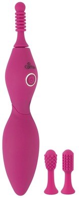 Клиторальный точечный вибратор с 3 насадками Smile Spot Vibrator