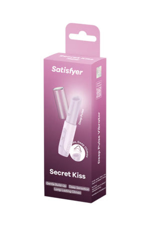 Бесконтактный вакуумный стимулятор клитора c 3D пульсацией розовый Secret Kiss Satisfyer 