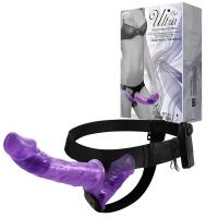 Страпон с вибрацией и вагинальной втулкой Baile Ultra Passionate Harness Violet