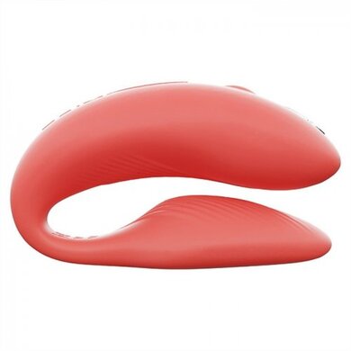 Вибратор We-Vibe Chorus для пар, коралловый, в комплекте батарейка для пульта