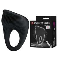 Виброкольцо с клиторальным стимулятором Pretty Love Thimble
