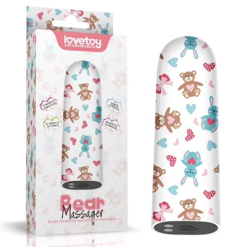 Перезаряжаемый мини вибратор LoveToy Bear Massager