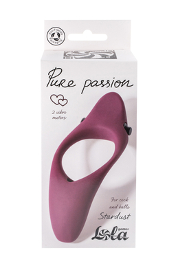 Виброкольцо эрекционное красное Pure Passion Stardust
