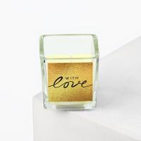 Свеча ароматическая в стекле с ароматом миндаль «With love»