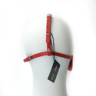 Маска Smile из натуральной кожи красная Erotoys Fetish line, Ero-223r