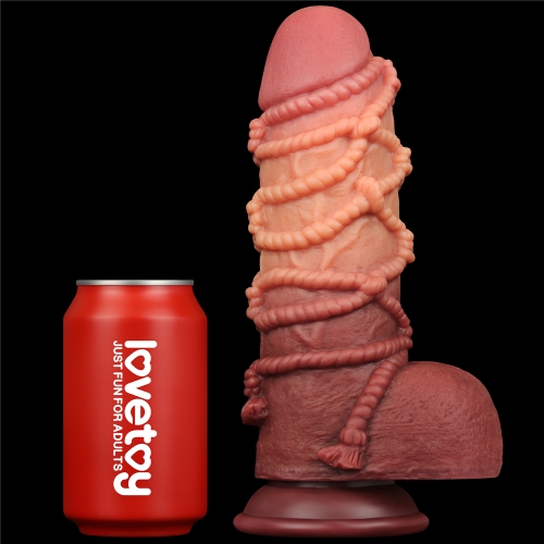 Реалистичный фаллоимитатор с необычным дизайном Cock with Rope 25 см