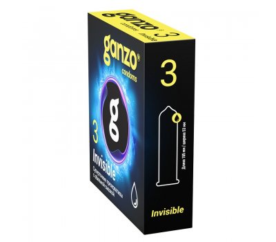 Ультратонкие презервативы Ganzo Invisible (3 шт)