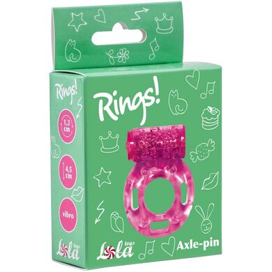 Эрекционное кольцо с вибрацией розовое Rings Axle-pin
