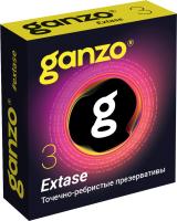 Презервативы точечно-ребристые Ganzo Extase (3 шт)