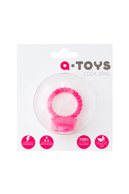 Кольцо эрекционное на пенис с вибрацией A-Toys розовое