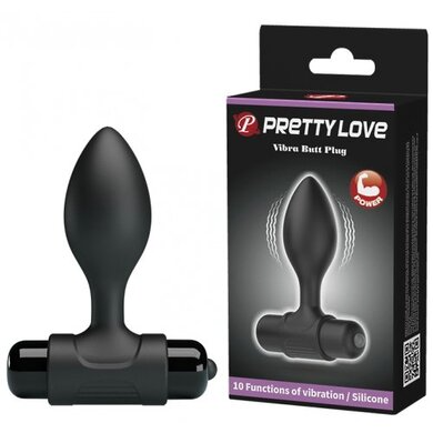 Анальная пробка с вибрацией и T-образным основанием Pretty Love Vibro Butt Plug