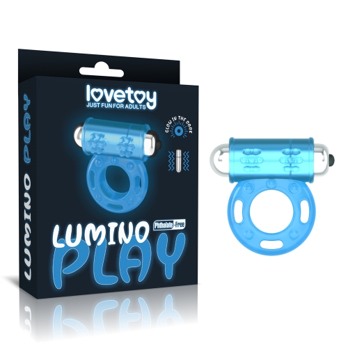 Эрекционное виброкольцо светящееся в темноте Lumino Play Vibrating Penis Ring