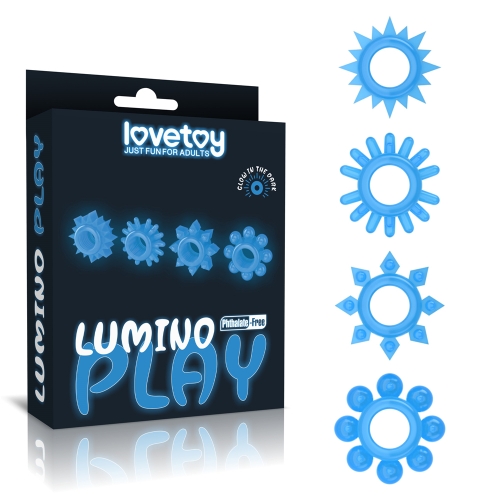 Набор светящихся в темноте эрекционных колец Lumino Play