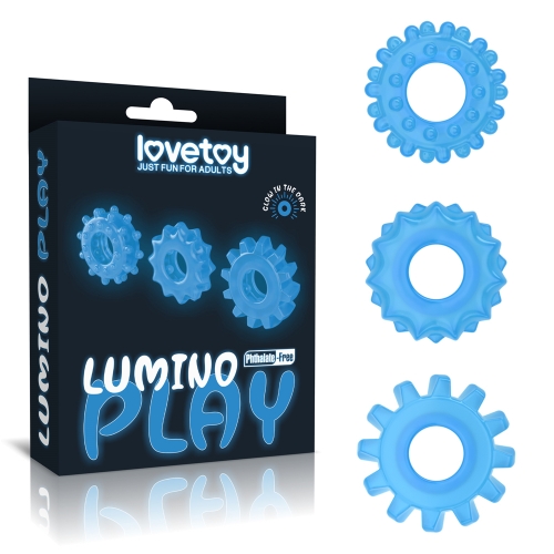 Набор светящихся в темноте эрекционных колец Lumino Play
