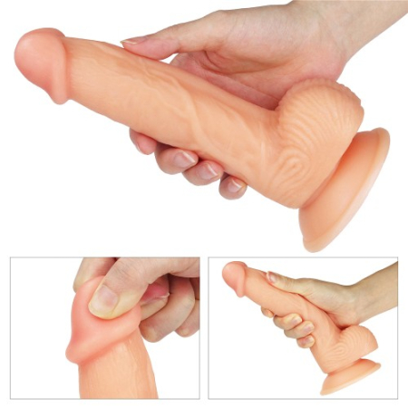 Реалистичный фаллос на присоске The Ultra Soft Dude 20 см