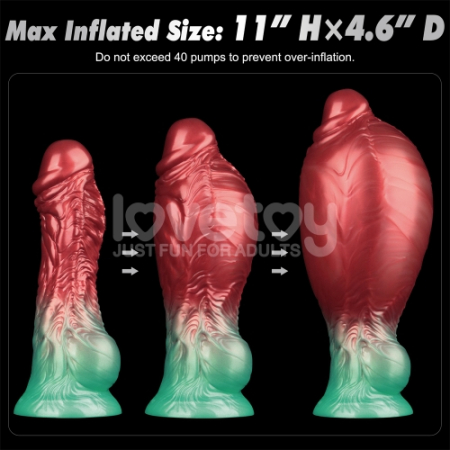 Надувной фаллоимитатор на присоске AERОSX Inflatable Dildo 21 см