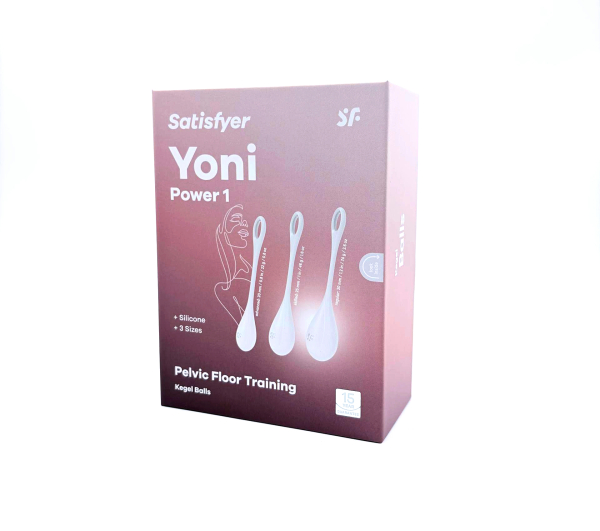 Вагинальные шарики белые Yoni Power 1 Kegel Balls Satisfyer  (3 шт)