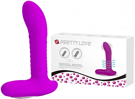 Вибромассажер простаты с функцией ротации Pretty Love Merlin