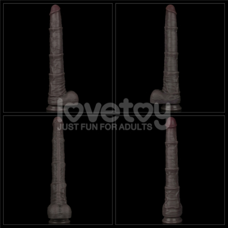 Фаллоимитатор гибкий на присоске Bendable Silicone Cock XXL 40,5 см