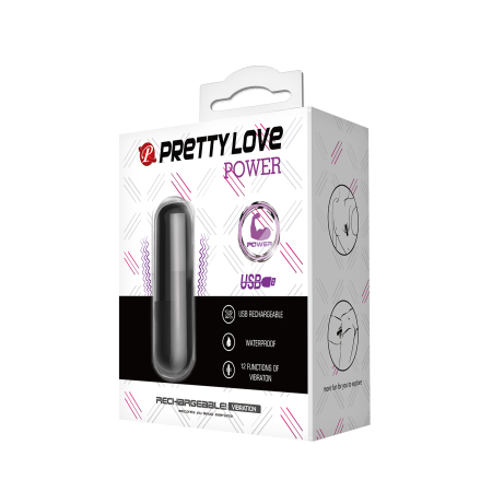 Перезаряжаемая вибропуля Pretty Love Power Черная