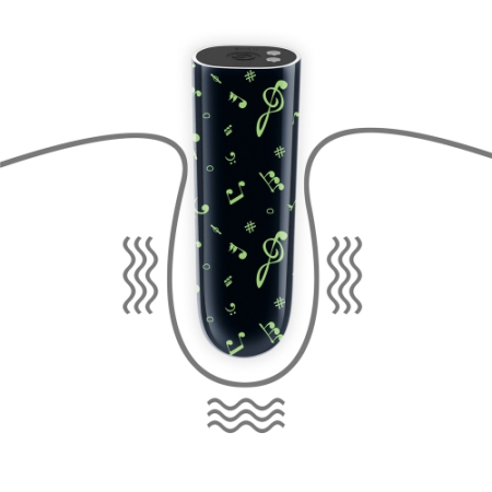 Светящийся в темноте перезаряжаемый мини вибратор LoveToy Music Massager
