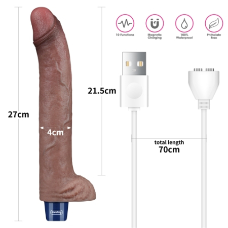 Реалистичный вибратор REAL SOFTEE 27 см