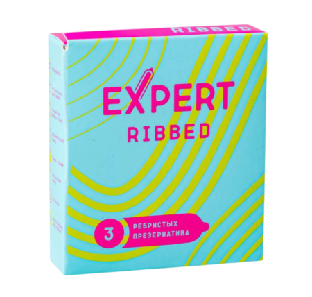 Презервативы ребристые EXPERT Ribbed (3 шт)