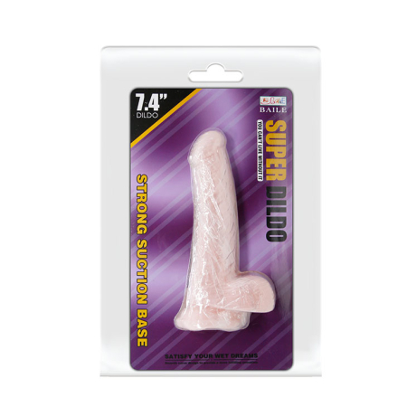 Реалистичный фаллоимитатор на присоске Baile Super Dildo 19 см 
