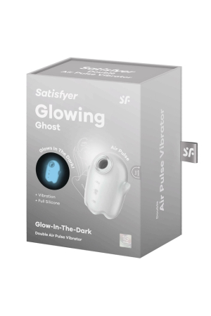 Вакуум-волновой бесконтактный стимулятор клитора белый Glowing Ghost Satisfyer 