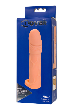 Насадка для увеличения пениса с кольцом XLover 16 см