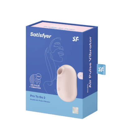 Вакуумно-волновой стимулятор с вибрацией бежевый Pro To Go 2 Satisfyer