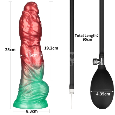 Надувной фаллоимитатор на присоске AERОSX Inflatable Dildo 25 см