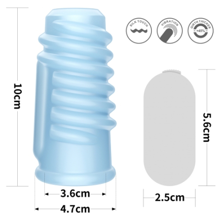 Рельефная вибронасадка на пенис Vibrating Spiral Knights Ring