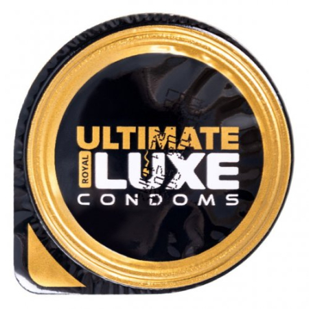 Презерватив черный Luxe Black Ultimate Хозяин Тайги с ароматом абрикоса 1 шт
