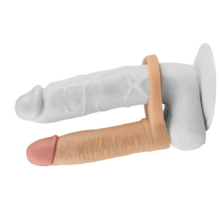 Насадка для двойного проникновения с вибрацией The Ultra Soft Double 14 см