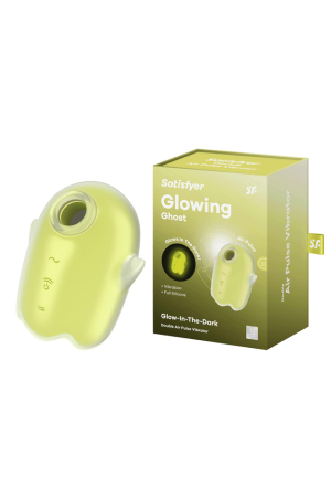 Вакуум-волновой бесконтактный стимулятор клитора желтый Glowing Ghost Satisfyer 