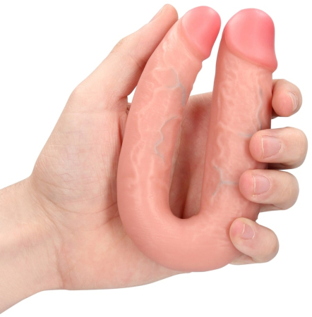 Двусторонний фаллоимитатор RealRock U Shape Realistic Double Dildo 12,7 см