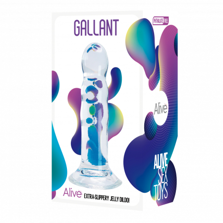 Фаллоимитатор на присоске прозрачный Gallant Jelly Dildo