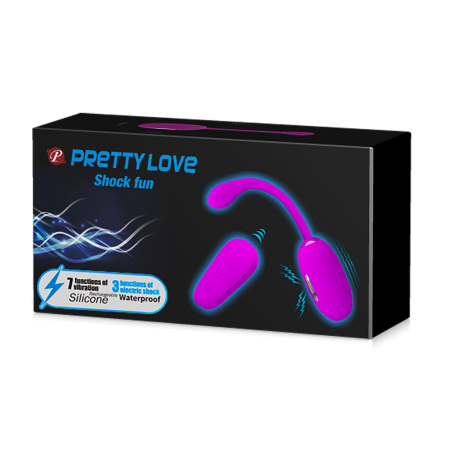 Виброяйцо с электростимуляцией и пультом Pretty Love Shock Fun