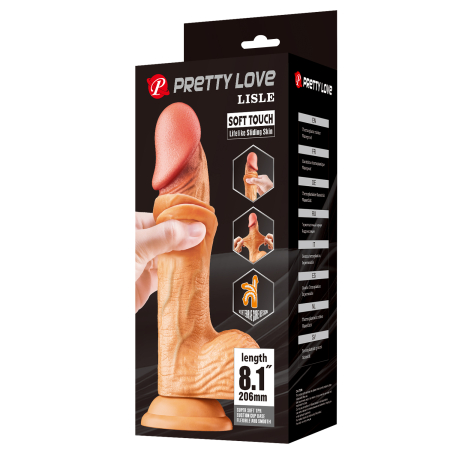 Реалистичный фаллоимитатор на присоске Pretty Love Lisle 