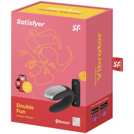 Смарт-стимулятор для пар Satisfyer черный Double Fun Satisfyer 