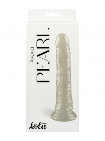 Перламутровый белый фаллоимитатор на присоске Akoya Pearl