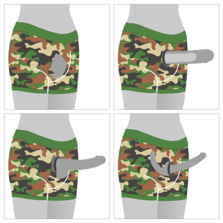 Шорты для страпона камуфляжные Ingen Camo XL/XXL