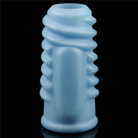Рельефная вибронасадка на пенис Vibrating Spiral Knights Ring