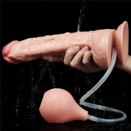 Реалистичный фаллос с имитацией семяизвержения Lovetoy Squirt Extreme 25 см