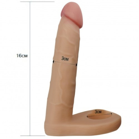 Реалистичная насадка для двойного проникновения The Ultra Soft Double 16 см