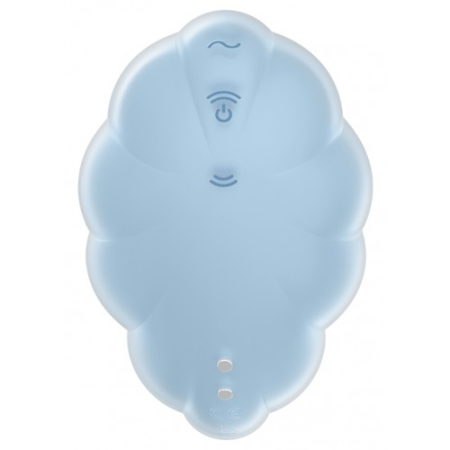 Вакуумно-волновой стимулятор с вибрацией голубой Cloud Dancer Satisfyer 