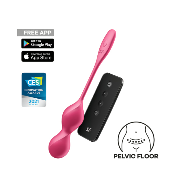 Смарт-виброшарики с пультом ДУ красные Love Birds 2 Satisfyer