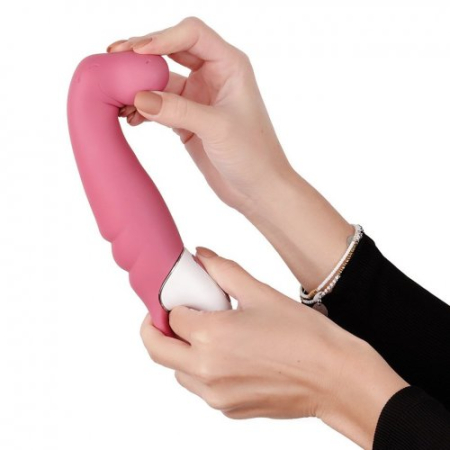 Вибратор для точки G розовый Petting Hippo Satisfyer 