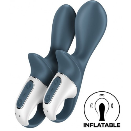 Расширяющийся анальный вибратор синий Air Pump Booty 2 Satisfyer 